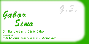 gabor simo business card